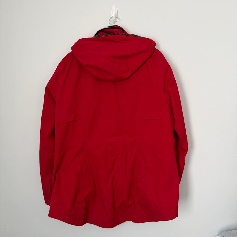 Pendleton Red Hooded Rain Jacket Plaid Lined - image 4